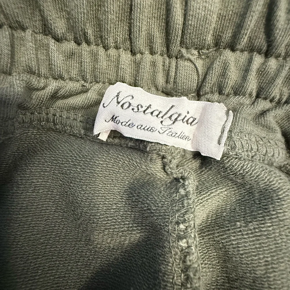 Nostalgia Italian army green joggers zip pockets SZ M - Picture 4 of 10